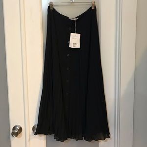 & Other Stories Button Front pleated skirt